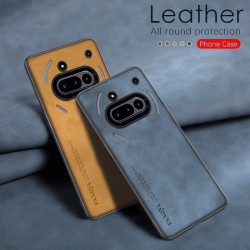 Case for Nothing Phone 3a TPU Soft Frame Sheepskin Leather Back Coque for Phone 3a Cover Camera Protect Shockproof
