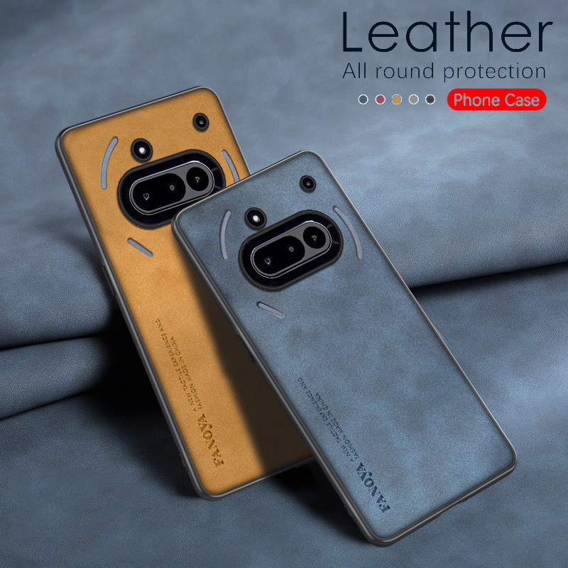 Case for Nothing Phone 3a TPU Soft Frame Sheepskin Leather Back Coque for Phone 3a Cover Camera Protect Shockproof
