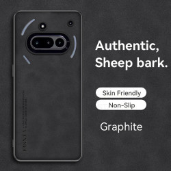 Case for Nothing Phone 3a TPU Soft Frame Sheepskin Leather Back Coque for Phone 3a Cover Camera Protect Shockproof