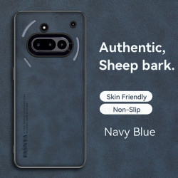 Case for Nothing Phone 3a TPU Soft Frame Sheepskin Leather Back Coque for Phone 3a Cover Camera Protect Shockproof