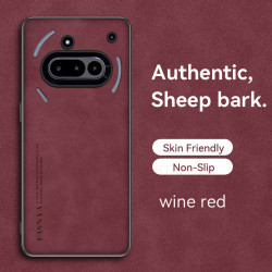 Case for Nothing Phone 3a TPU Soft Frame Sheepskin Leather Back Coque for Phone 3a Cover Camera Protect Shockproof