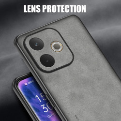 Case for Oppo A5 Pro 5G TPU Soft Frame Sheepskin Leather Back Coque for A5 Pro 5G Cover Camera Protect Shockproof Shell