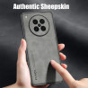 Case for Oppo Find X8s TPU Soft Frame Sheepskin Leather Back Coque for Find X8s Cover Camera Protect Shockproof Shell