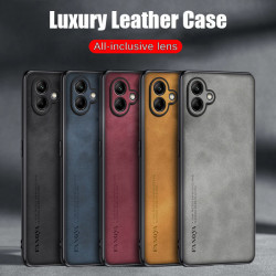 Case for Samsung Galaxy A06 5G TPU Soft Frame Sheepskin Leather Back Coque for A06 5G Cover Camera Protect Shockproof Shell