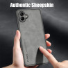 Case for Samsung Galaxy A06 5G TPU Soft Frame Sheepskin Leather Back Coque for A06 5G Cover Camera Protect Shockproof Shell