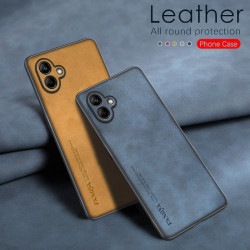 Case for Samsung Galaxy A06 5G TPU Soft Frame Sheepskin Leather Back Coque for A06 5G Cover Camera Protect Shockproof Shell