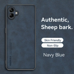 Case for Samsung Galaxy A06 5G TPU Soft Frame Sheepskin Leather Back Coque for A06 5G Cover Camera Protect Shockproof Shell