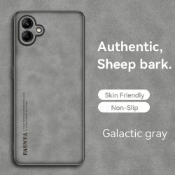 Case for Samsung Galaxy A06 5G TPU Soft Frame Sheepskin Leather Back Coque for A06 5G Cover Camera Protect Shockproof Shell