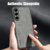 Case for Samsung Galaxy A36 5G TPU Soft Frame Sheepskin Leather Back Coque for A36 5G Cover Camera Protect Shockproof Shell