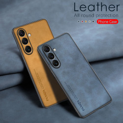 Case for Samsung Galaxy A36 5G TPU Soft Frame Sheepskin Leather Back Coque for A36 5G Cover Camera Protect Shockproof Shell