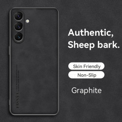 Case for Samsung Galaxy A36 5G TPU Soft Frame Sheepskin Leather Back Coque for A36 5G Cover Camera Protect Shockproof Shell