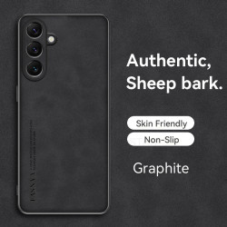 Case for Samsung Galaxy M16 TPU Soft Frame Sheepskin Leather Back Coque for M16 Cover Camera Protect Shockproof Shell