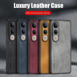 Case for vivo V50 Lite 5G TPU Soft Frame Sheepskin Leather Back Coque for V50 Lite 5G Cover Camera Protect Shockproof Shell