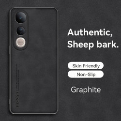 Case for vivo V50 Lite 5G TPU Soft Frame Sheepskin Leather Back Coque for V50 Lite 5G Cover Camera Protect Shockproof Shell