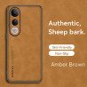 Case for vivo V50 Lite 5G TPU Soft Frame Sheepskin Leather Back Coque for V50 Lite 5G Cover Camera Protect Shockproof Shell