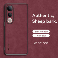Case for vivo V50 Lite 5G TPU Soft Frame Sheepskin Leather Back Coque for V50 Lite 5G Cover Camera Protect Shockproof Shell
