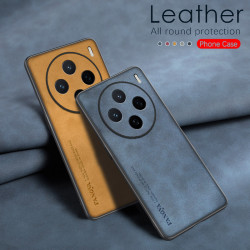 Case for vivo X200s TPU Soft Frame Sheepskin Leather Back Coque for X200s Cover Camera Protect Shockproof Shell