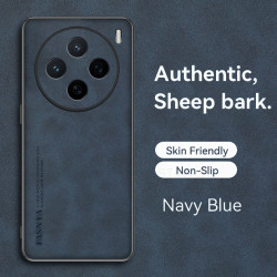 Case for vivo X200s TPU Soft Frame Sheepskin Leather Back Coque for X200s Cover Camera Protect Shockproof Shell