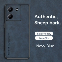 Case for Xiaomi Poco M7 Pro 5G TPU Soft Frame Sheepskin Leather Back Coque for M7 Pro 5G Cover Camera Protect Shockproof Shell