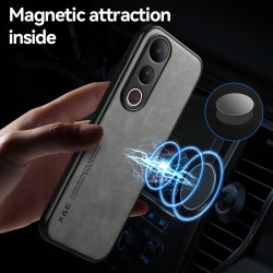 Luxury Leather Case for vivo V50 Lite 5G Magnetic Car Holder Phone Shell for V50 Lite 4G Cover Fundas