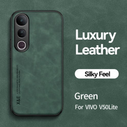 Luxury Leather Case for vivo V50 Lite 5G Magnetic Car Holder Phone Shell for V50 Lite 4G Cover Fundas