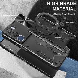 Case For vivo Y19s 4G Magnetic Slide Camera Protection Cover 360 Rotate Kickstand Armor Ring Funda Capa