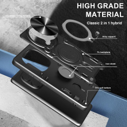 Case For Nothing Phone 3a Pro Magnetic Slide Camera Protection Cover 360 Rotate Kickstand Armor Ring Funda Capa