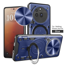 Case For Nothing Phone 3a Pro Magnetic Slide Camera Protection Cover 360 Rotate Kickstand Armor Ring Funda Capa
