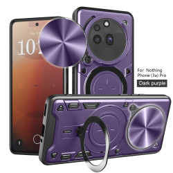 Case For Nothing Phone 3a Pro Magnetic Slide Camera Protection Cover 360 Rotate Kickstand Armor Ring Funda Capa