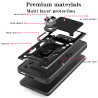 For Xiaomi Poco M7 Pro 5G Case With Slide Lens Cover Rotating Ring Shockproof Stand Holder Phone Case