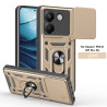 For Xiaomi Poco M7 Pro 5G Case With Slide Lens Cover Rotating Ring Shockproof Stand Holder Phone Case