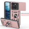 For Motorola Edge 60 Fusion Case With Slide Lens Cover Rotating Ring Shockproof Stand Holder Phone Case