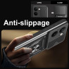 For Motorola Edge 60 Fusion Case With Slide Lens Cover Rotating Ring Shockproof Stand Holder Phone Case