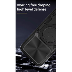 Case For Honor 400 Lite Magnetic Slide Camera Protection Cover 360 Rotate Kickstand Armor Ring Funda Capa