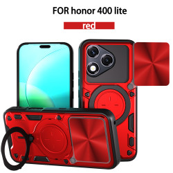Case For Honor 400 Lite Magnetic Slide Camera Protection Cover 360 Rotate Kickstand Armor Ring Funda Capa
