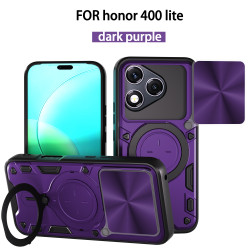 Case For Honor 400 Lite Magnetic Slide Camera Protection Cover 360 Rotate Kickstand Armor Ring Funda Capa