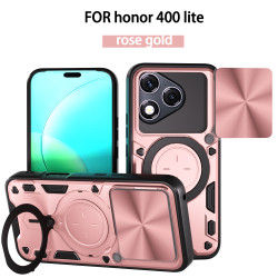 Case For Honor 400 Lite Magnetic Slide Camera Protection Cover 360 Rotate Kickstand Armor Ring Funda Capa