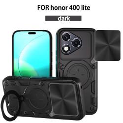 Case For Honor 400 Lite Magnetic Slide Camera Protection Cover 360 Rotate Kickstand Armor Ring Funda Capa