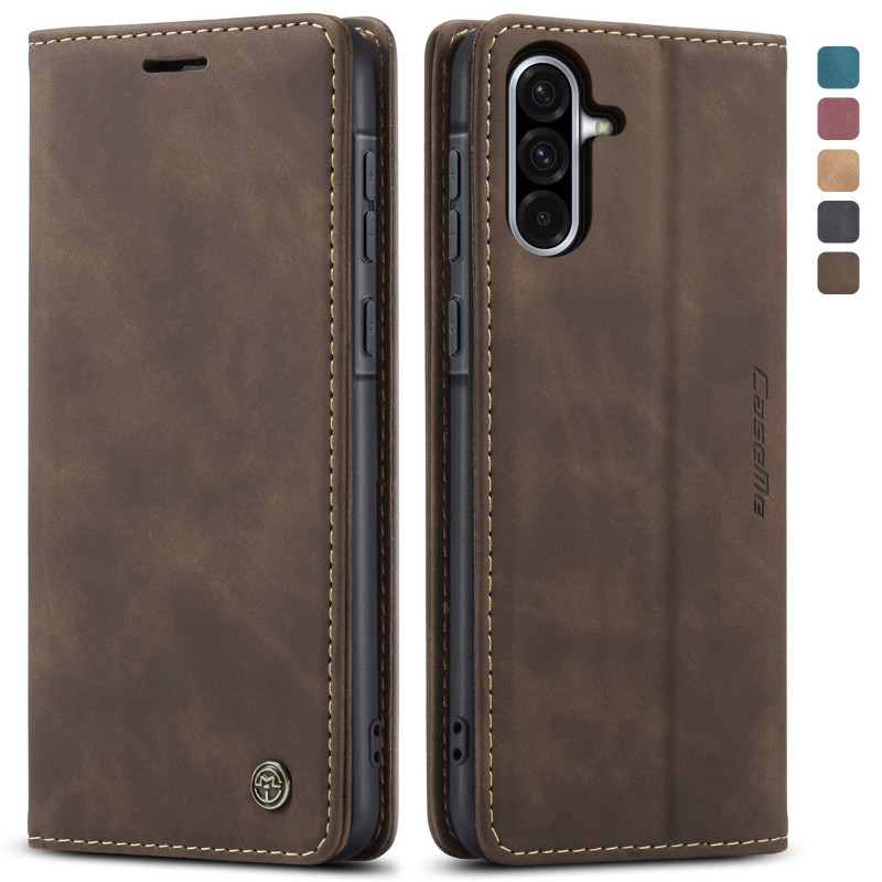 Luxury Retro Case for Samsung Galaxy A56 5G Multiple Card Slots Stand Function Phone Cover for Galaxy A36 5G A26 Leather