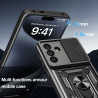 For Samsung Galaxy A56 5G Case With Slide Lens Cover Rotating Ring Shockproof Stand Holder Phone Galaxy A36 5G A26 Case