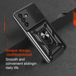 For Samsung Galaxy A56 5G Case With Slide Lens Cover Rotating Ring Shockproof Stand Holder Phone Galaxy A36 5G A26 Case