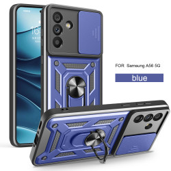 For Samsung Galaxy A56 5G Case With Slide Lens Cover Rotating Ring Shockproof Stand Holder Phone Galaxy A36 5G A26 Case