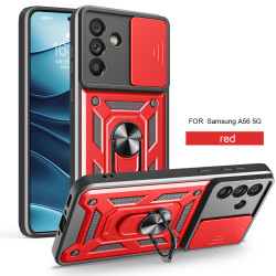 For Samsung Galaxy A56 5G Case With Slide Lens Cover Rotating Ring Shockproof Stand Holder Phone Galaxy A36 5G A26 Case