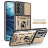 For Samsung Galaxy A56 5G Case With Slide Lens Cover Rotating Ring Shockproof Stand Holder Phone Galaxy A36 5G A26 Case