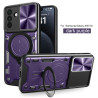 Case For Samsung Galaxy A56 5G Magnetic Slide Camera Protection Cover 360 Rotate Kickstand Armor Ring Galaxy A36 5G A26 Funda Capa