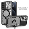 Case For Samsung Galaxy A56 5G Magnetic Slide Camera Protection Cover 360 Rotate Kickstand Armor Ring Galaxy A36 5G A26 Funda Capa