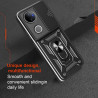 For vivo V50 Case With Slide Lens Cover Rotating Ring Shockproof Stand Holder V50 Lite 5G 4G Phone Case