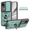 For vivo V50 Case With Slide Lens Cover Rotating Ring Shockproof Stand Holder V50 Lite 5G 4G Phone Case