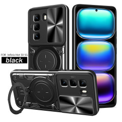 Case For Infinix Hot 50 5G Magnetic Slide Camera Protection Cover 360 Rotate Kickstand Armor Ring Hot 50 4G Funda Capa