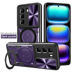 Case For Infinix Hot 50 5G Magnetic Slide Camera Protection Cover 360 Rotate Kickstand Armor Ring Hot 50 4G Funda Capa
